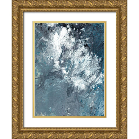 Restless Waves Gold Ornate Wood Framed Art Print with Double Matting by Charest, Doris