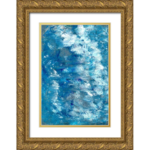 Relentless Flow Gold Ornate Wood Framed Art Print with Double Matting by Charest, Doris