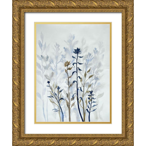 Blue Lit Growth 1 Gold Ornate Wood Framed Art Print with Double Matting by Charest, Doris