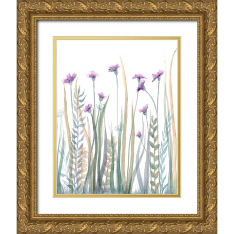 Garden Blooms 1 Gold Ornate Wood Framed Art Print with Double Matting by Charest, Doris