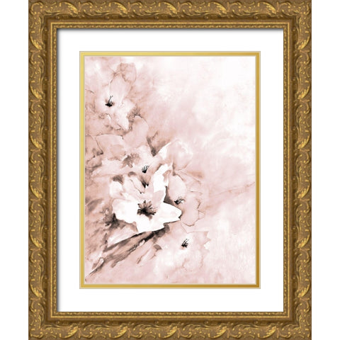 Soft Florals 2 Gold Ornate Wood Framed Art Print with Double Matting by Charest, Doris