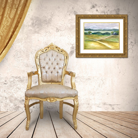 Farmland Beauty 2 Gold Ornate Wood Framed Art Print with Double Matting by Charest, Doris