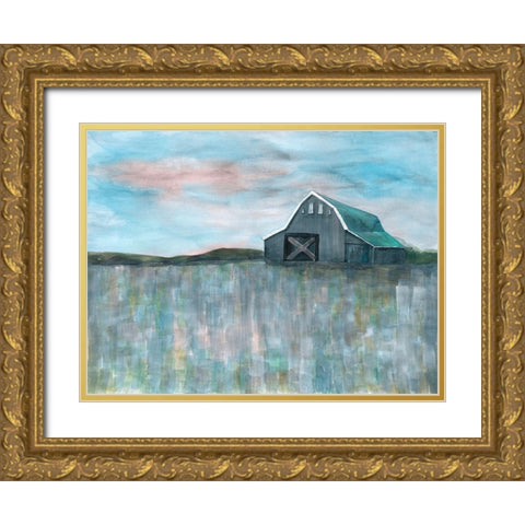Farmland Beauty 3 Gold Ornate Wood Framed Art Print with Double Matting by Charest, Doris