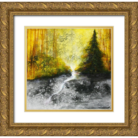 Path To The Edge 2020  Gold Ornate Wood Framed Art Print with Double Matting by Charest, Doris