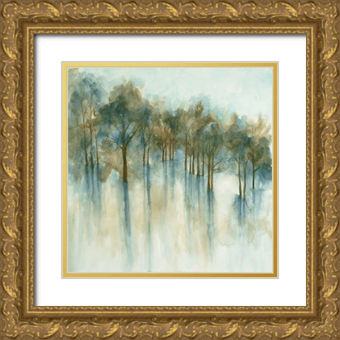 Forest Glen Gold Ornate Wood Framed Art Print with Double Matting by Charest, Doris