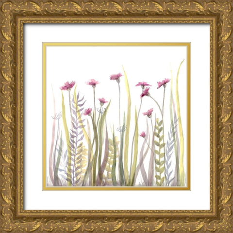 Garden Blooms 1 Gold Ornate Wood Framed Art Print with Double Matting by Charest, Doris