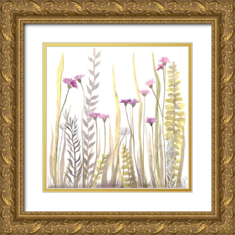 Garden Blooms 2 Gold Ornate Wood Framed Art Print with Double Matting by Charest, Doris