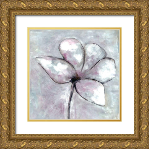 Cherished Bloom 4 Gold Ornate Wood Framed Art Print with Double Matting by Charest, Doris