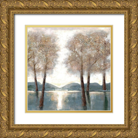 Approaching Woods 2 Gold Ornate Wood Framed Art Print with Double Matting by Charest, Doris
