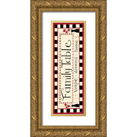 Family Table Gold Ornate Wood Framed Art Print with Double Matting by DiPaolo, Dan