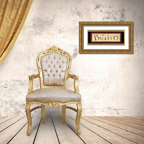 Bistro Gold Ornate Wood Framed Art Print with Double Matting by DiPaolo, Dan