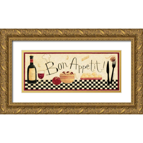 Bon Appetit Gold Ornate Wood Framed Art Print with Double Matting by DiPaolo, Dan