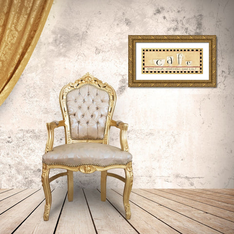 Cafe Gold Ornate Wood Framed Art Print with Double Matting by DiPaolo, Dan