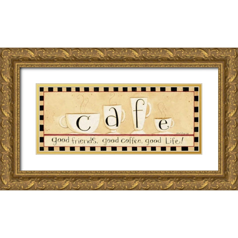 Cafe Gold Ornate Wood Framed Art Print with Double Matting by DiPaolo, Dan