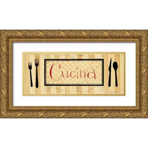 Cucina Gold Ornate Wood Framed Art Print with Double Matting by DiPaolo, Dan