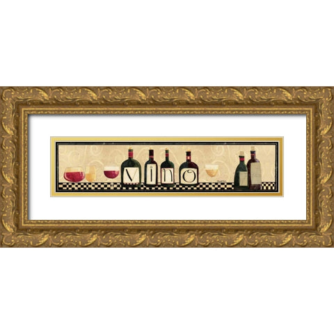 Vino Gold Ornate Wood Framed Art Print with Double Matting by DiPaolo, Dan