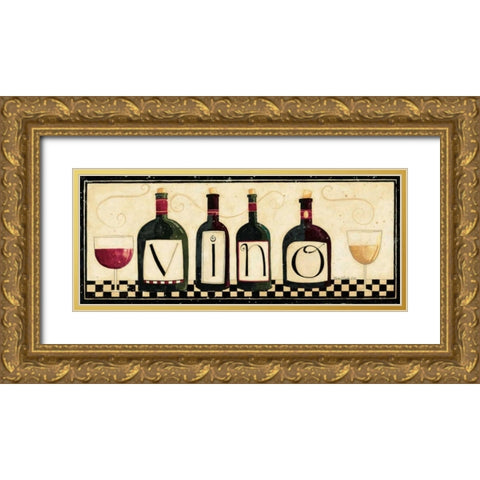 Vino Gold Ornate Wood Framed Art Print with Double Matting by DiPaolo, Dan