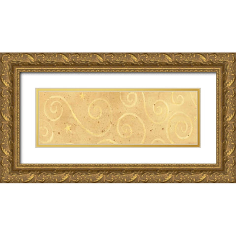 Sream Swirl Gold Ornate Wood Framed Art Print with Double Matting by DiPaolo, Dan