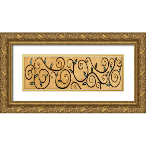 Swirl Border Gold Ornate Wood Framed Art Print with Double Matting by DiPaolo, Dan