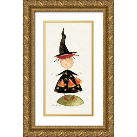 Cutie Gold Ornate Wood Framed Art Print with Double Matting by DiPaolo, Dan