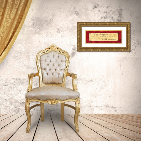 Simple Precious Gold Ornate Wood Framed Art Print with Double Matting by DiPaolo, Dan