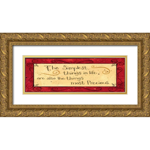 Simple Precious Gold Ornate Wood Framed Art Print with Double Matting by DiPaolo, Dan