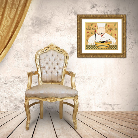 Good Food Gold Ornate Wood Framed Art Print with Double Matting by DiPaolo, Dan
