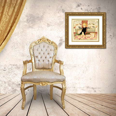 Shoes Gold Ornate Wood Framed Art Print with Double Matting by DiPaolo, Dan