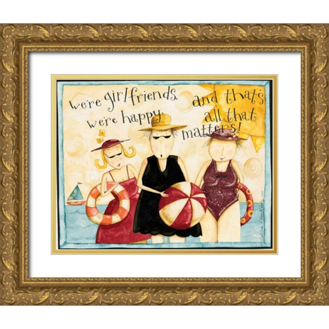 Friend Gold Ornate Wood Framed Art Print with Double Matting by DiPaolo, Dan