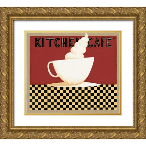 Kitchen Cafe Gold Ornate Wood Framed Art Print with Double Matting by DiPaolo, Dan