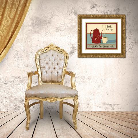 Perk Me Up! Gold Ornate Wood Framed Art Print with Double Matting by DiPaolo, Dan