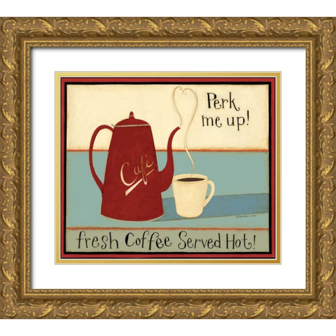 Perk Me Up! Gold Ornate Wood Framed Art Print with Double Matting by DiPaolo, Dan