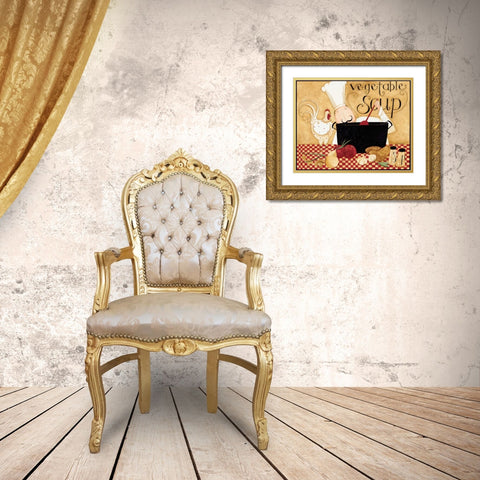 Soup Gold Ornate Wood Framed Art Print with Double Matting by DiPaolo, Dan
