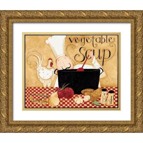 Soup Gold Ornate Wood Framed Art Print with Double Matting by DiPaolo, Dan