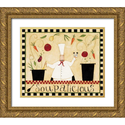 Soupalicious Gold Ornate Wood Framed Art Print with Double Matting by DiPaolo, Dan