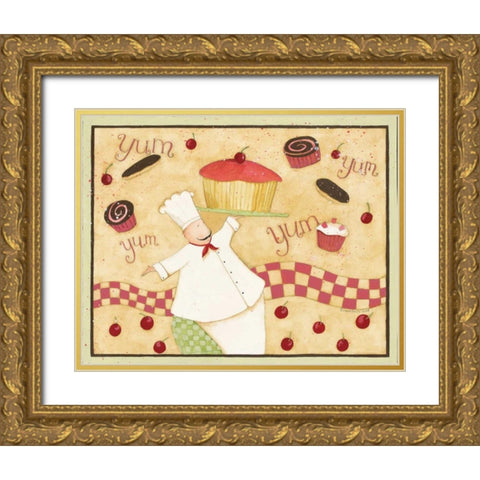 Yum Gold Ornate Wood Framed Art Print with Double Matting by DiPaolo, Dan