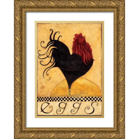 Eggs Gold Ornate Wood Framed Art Print with Double Matting by DiPaolo, Dan