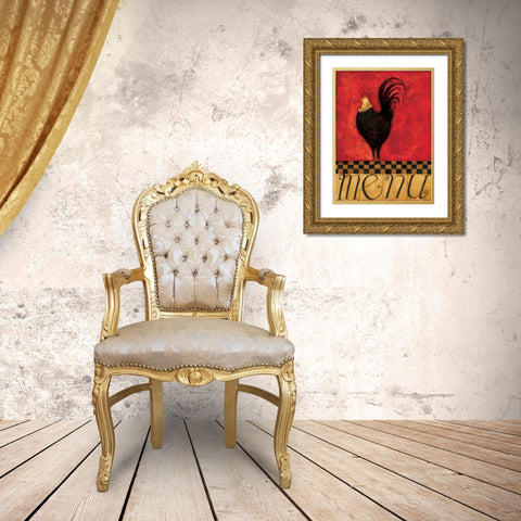 Menu Gold Ornate Wood Framed Art Print with Double Matting by DiPaolo, Dan