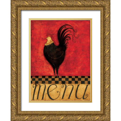 Menu Gold Ornate Wood Framed Art Print with Double Matting by DiPaolo, Dan