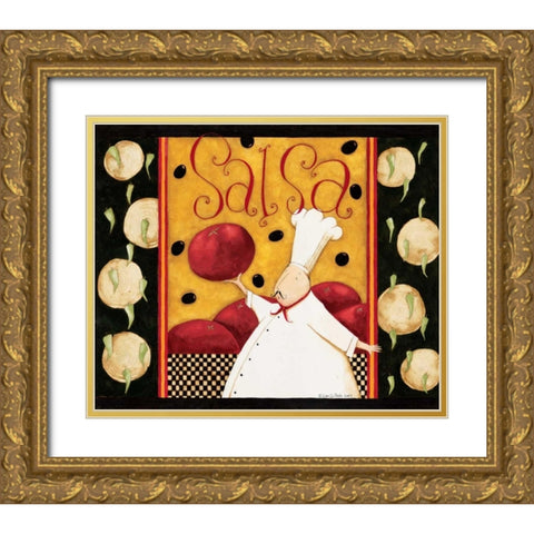 Onions Gold Ornate Wood Framed Art Print with Double Matting by DiPaolo, Dan