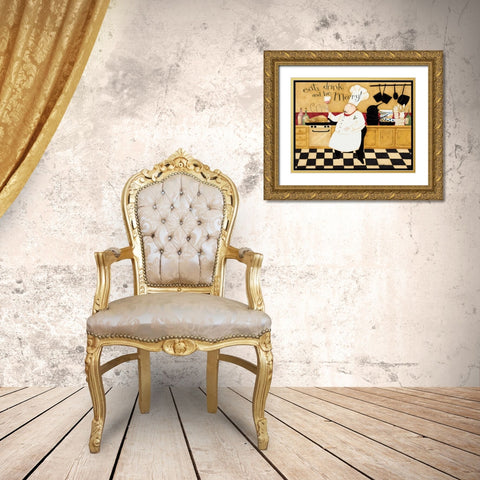 Cooking With Wine Gold Ornate Wood Framed Art Print with Double Matting by DiPaolo, Dan