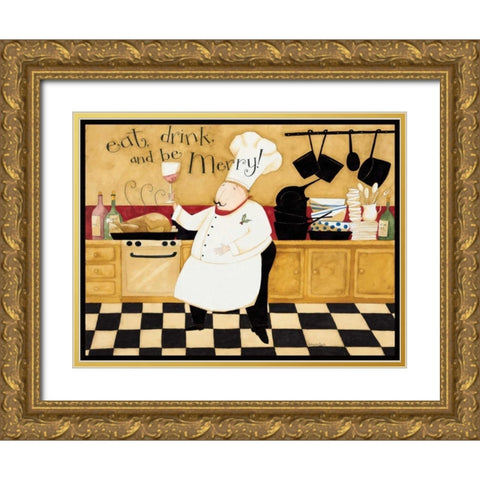 Cooking With Wine Gold Ornate Wood Framed Art Print with Double Matting by DiPaolo, Dan