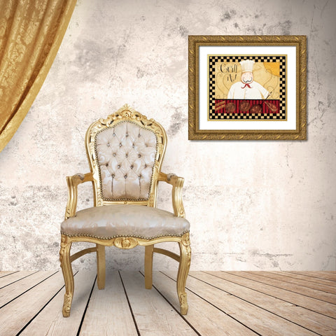 Cook It Gold Ornate Wood Framed Art Print with Double Matting by DiPaolo, Dan