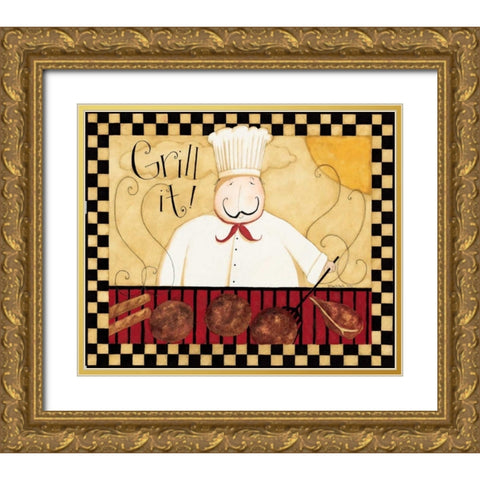 Cook It Gold Ornate Wood Framed Art Print with Double Matting by DiPaolo, Dan