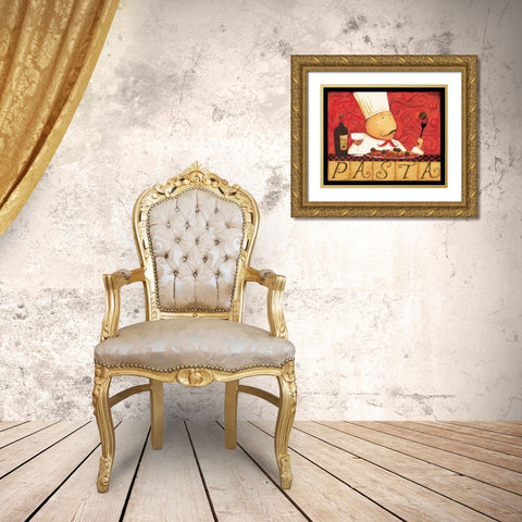 Old Chef Gold Ornate Wood Framed Art Print with Double Matting by DiPaolo, Dan