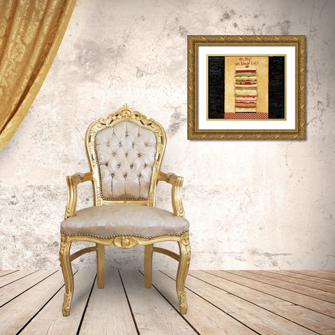 Stacked Up Gold Ornate Wood Framed Art Print with Double Matting by DiPaolo, Dan