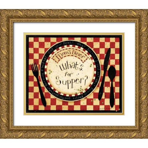 Moms Gold Ornate Wood Framed Art Print with Double Matting by DiPaolo, Dan