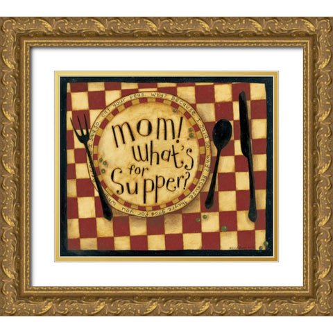 Supper Gold Ornate Wood Framed Art Print with Double Matting by DiPaolo, Dan