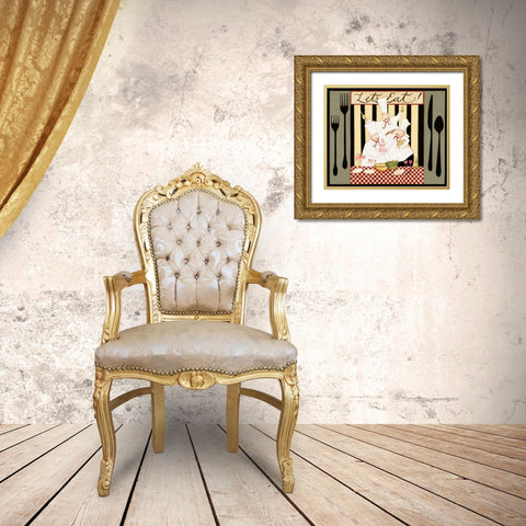 Eating Time Gold Ornate Wood Framed Art Print with Double Matting by DiPaolo, Dan