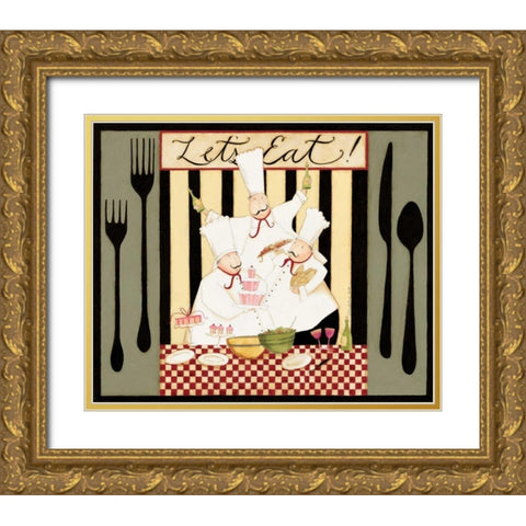 Eating Time Gold Ornate Wood Framed Art Print with Double Matting by DiPaolo, Dan